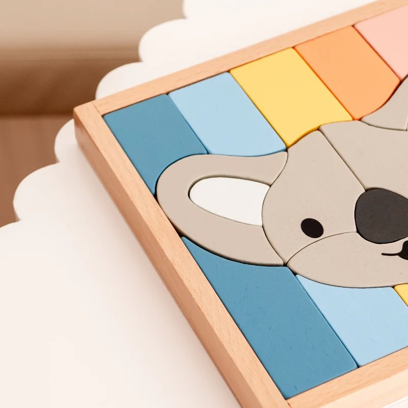 Stellavan & Papa ~ 3-in-1 Small Block Puzzle, Koala
