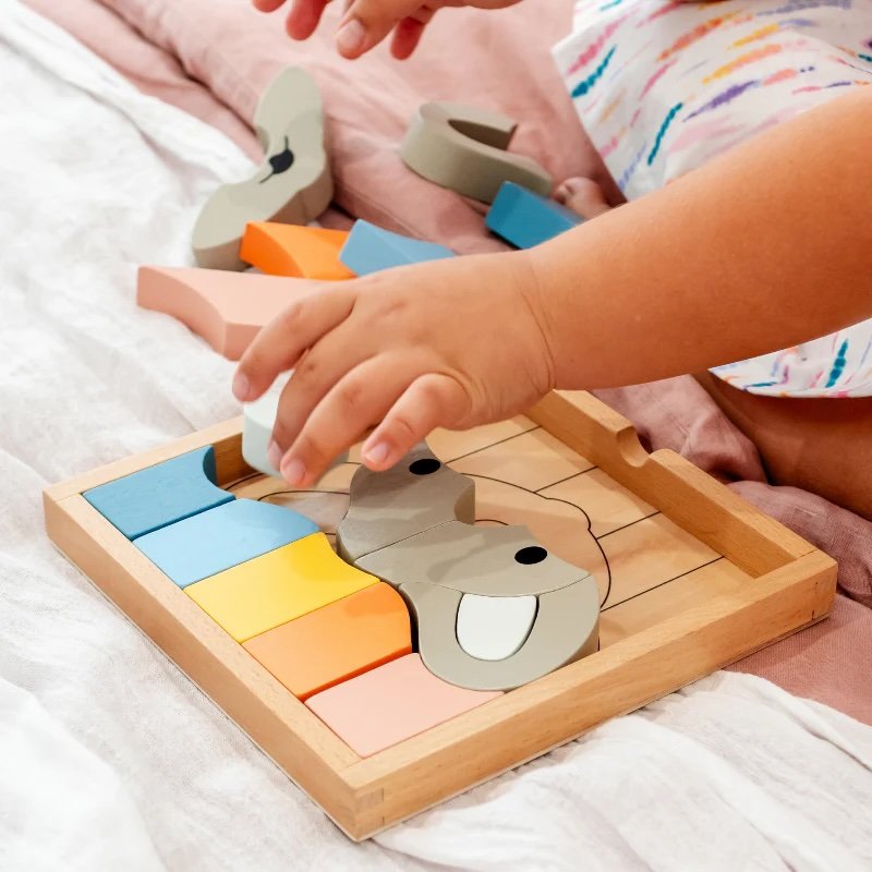 Stellavan & Papa ~ 3-in-1 Small Block Puzzle, Koala