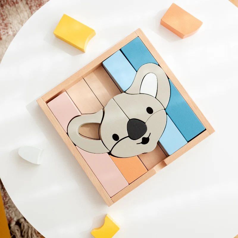 Stellavan & Papa ~ 3-in-1 Small Block Puzzle, Koala