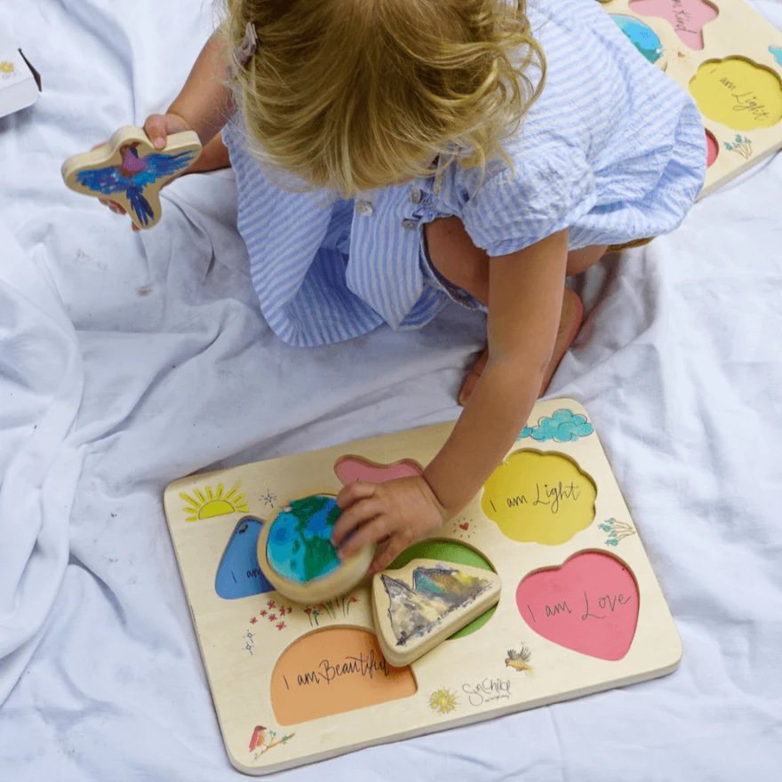 SunChild ~ Affirmation Wooden Puzzle, 6 pcs
