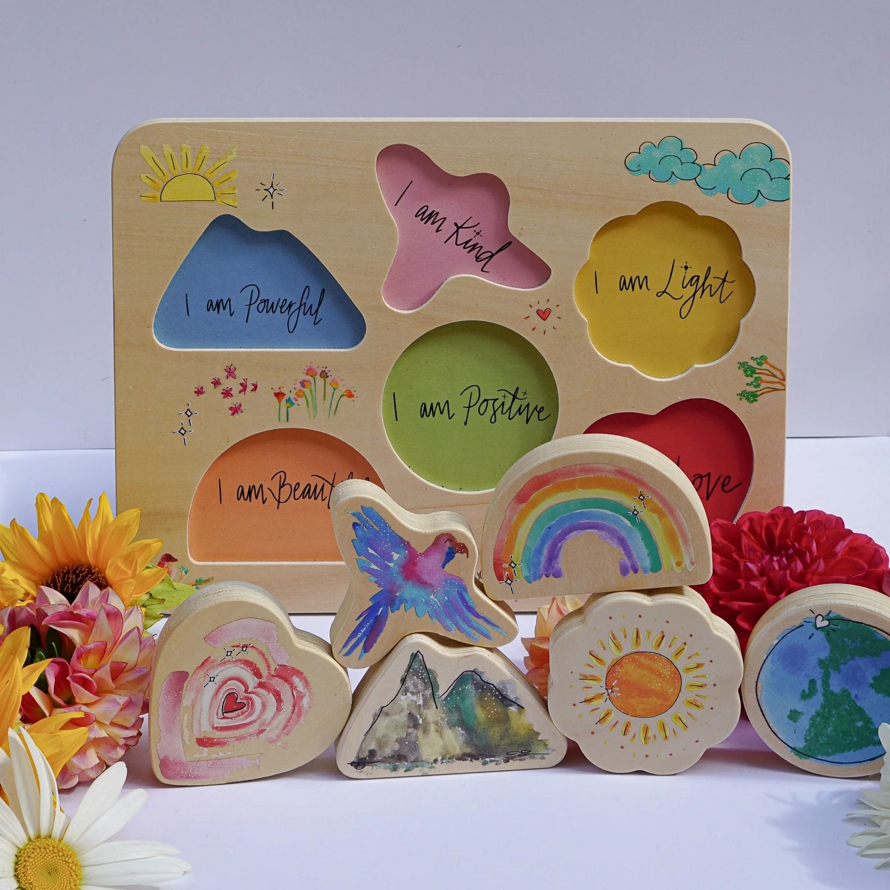SunChild ~ Affirmation Wooden Puzzle, 6 pcs