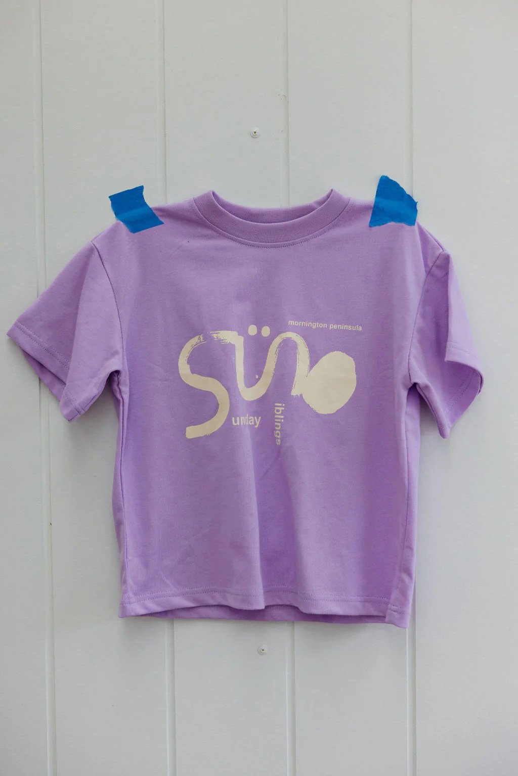 Sunday Siblings ~ Il Sole Tee - Purple + Cream