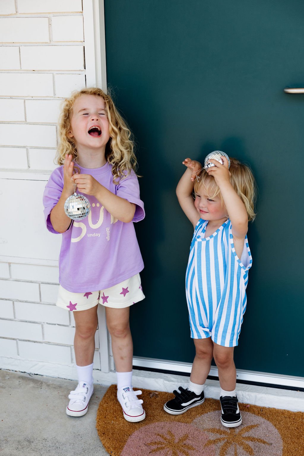 Sunday Siblings ~ Sonny Romper - Blue