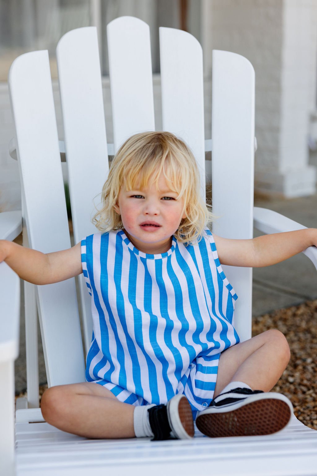 Sunday Siblings ~ Sonny Romper - Blue
