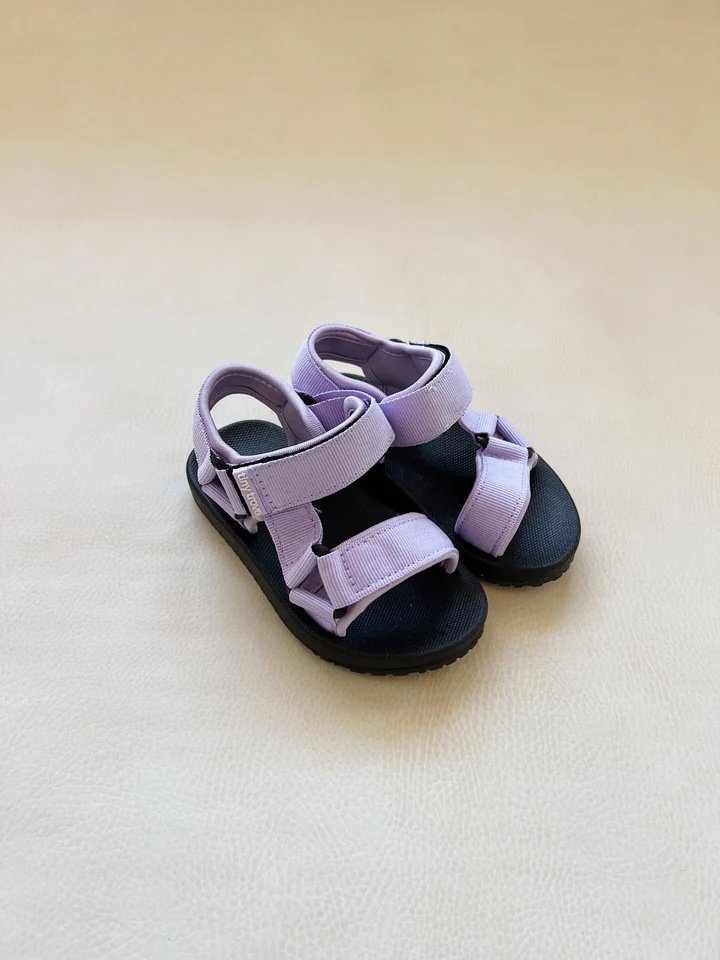 Tiny Trove ~ Olympia Velcro Sandals - Lilac