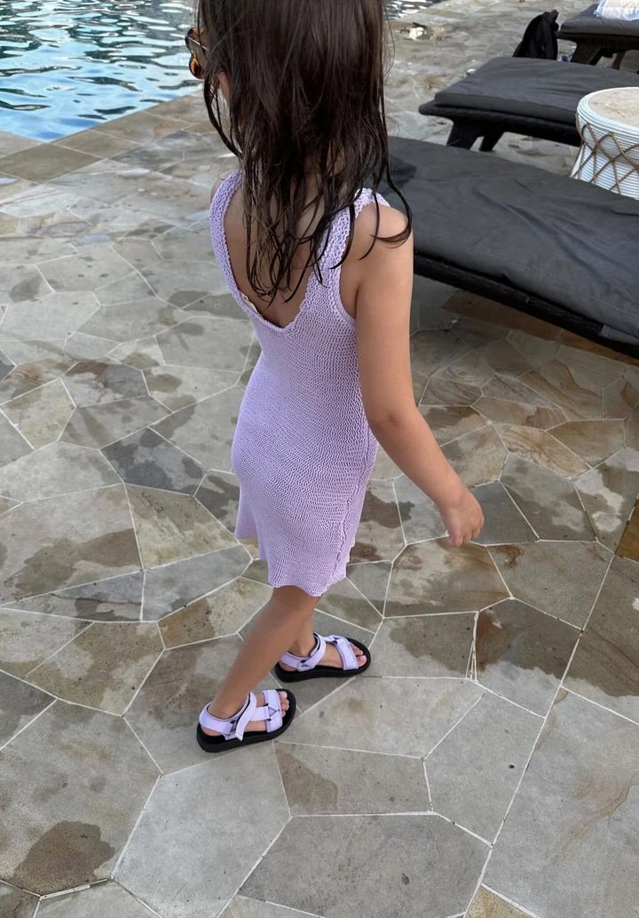 Tiny Trove ~ Olympia Velcro Sandals - Lilac