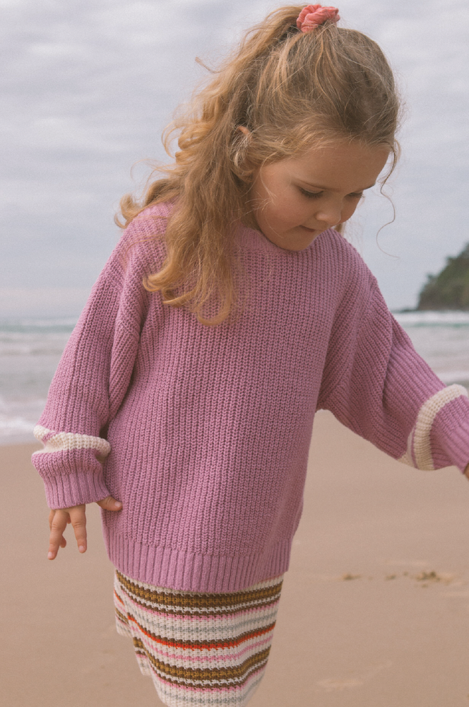 Organic Sunshine Stripe Knit Skirt