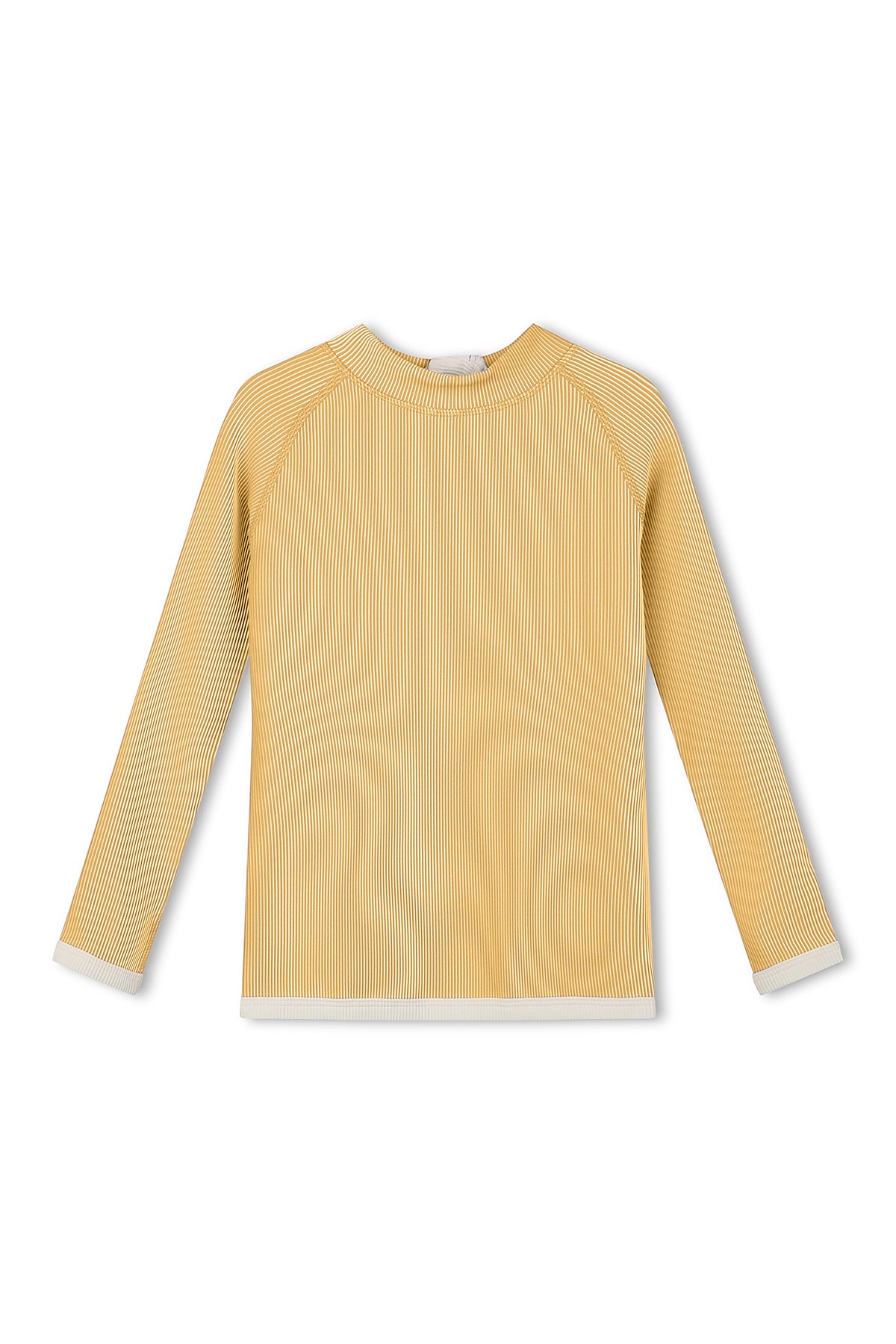 Mini Stripe Rib Rashie- Marigold