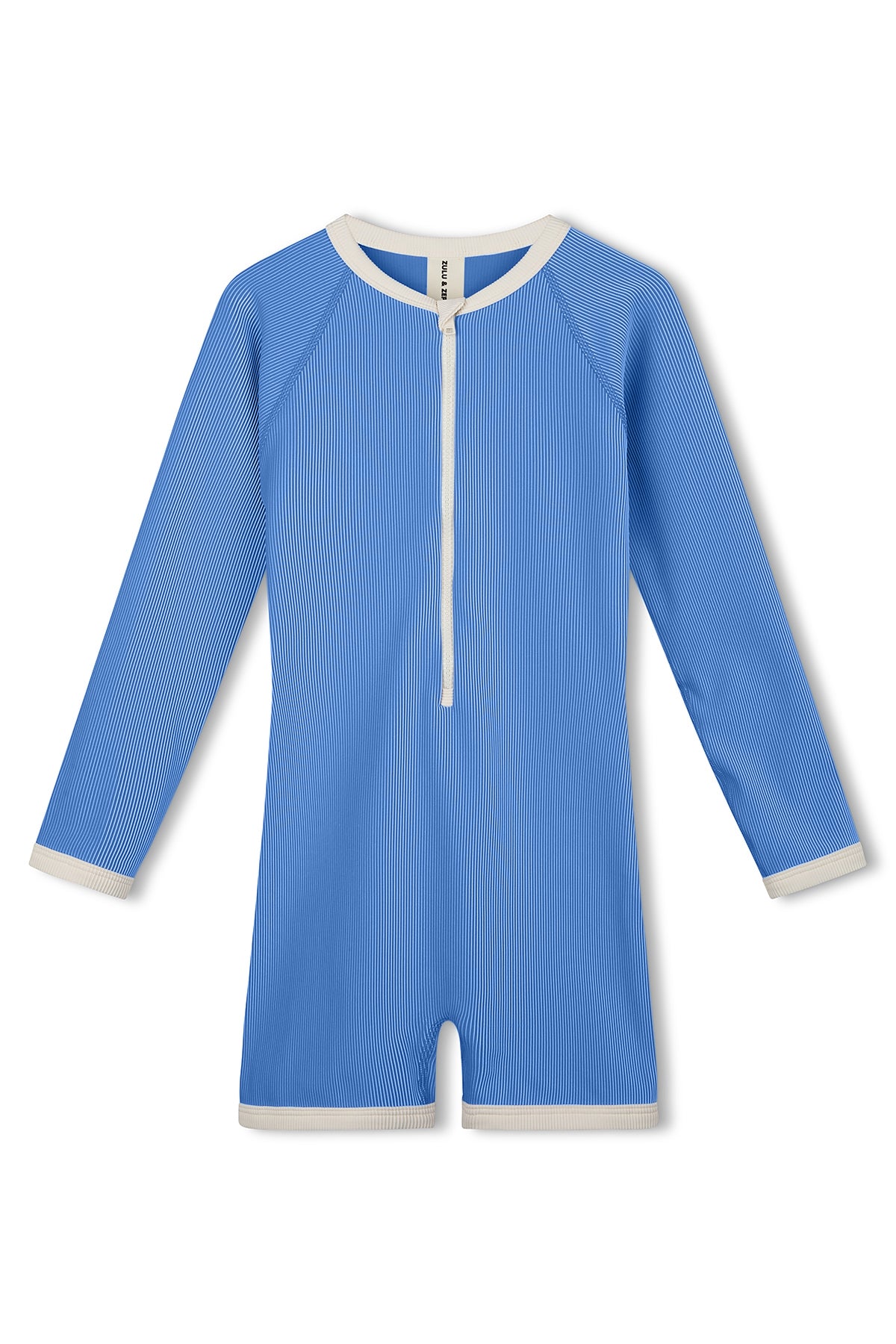 Mini Stripe Rib Surf Suit - Sky Bkue