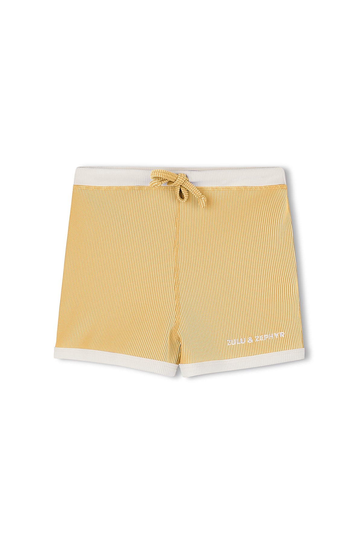 Mini Stripe Rib Surf Short - Marigold