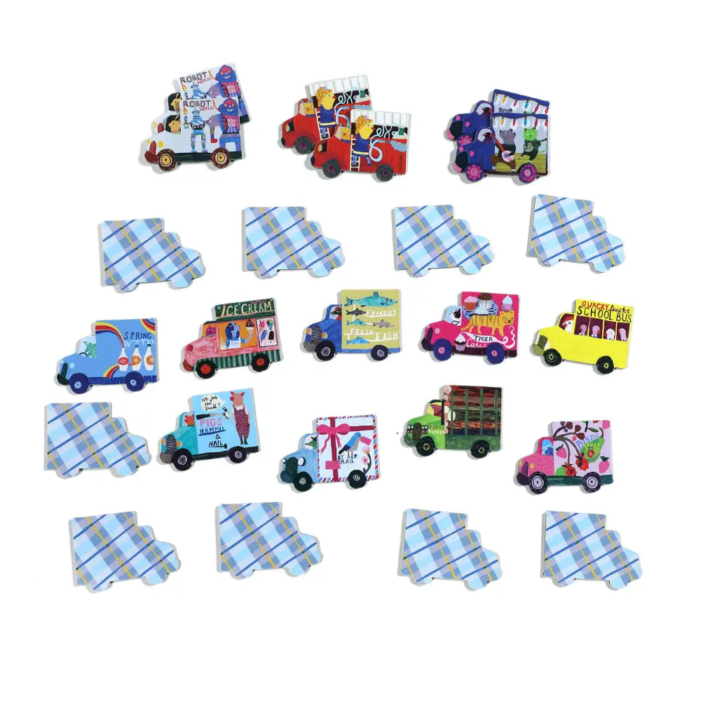 Eeboo Memory & Matching Game - Trucks & Bus