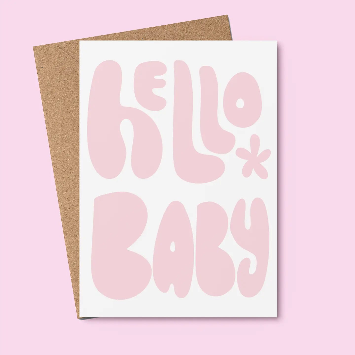 Hello Baby Card | Pink