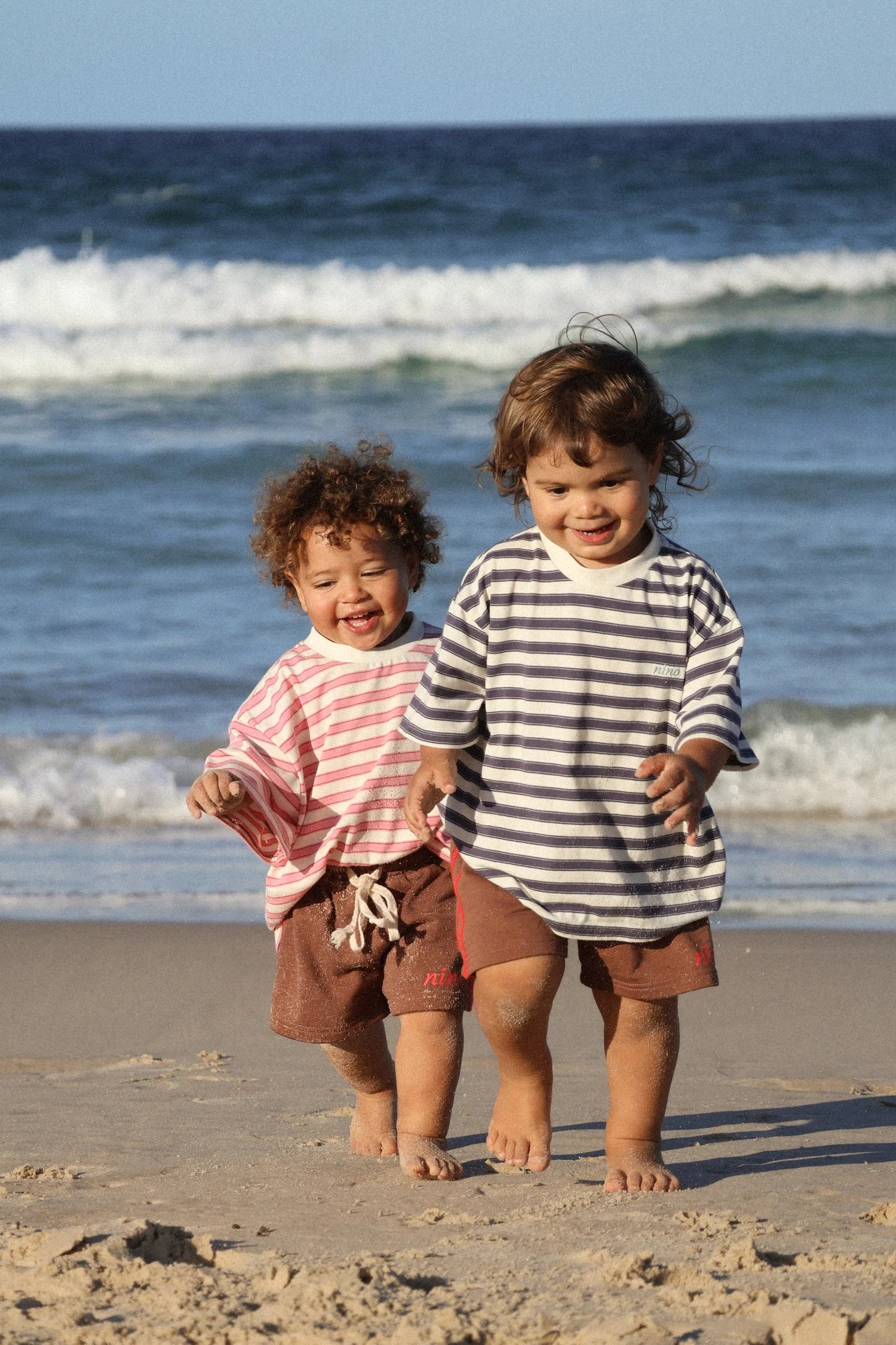 Nino Stripe Cotton Tee - Blush