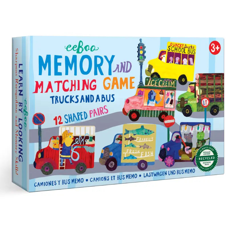Eeboo Memory & Matching Game - Trucks & Bus