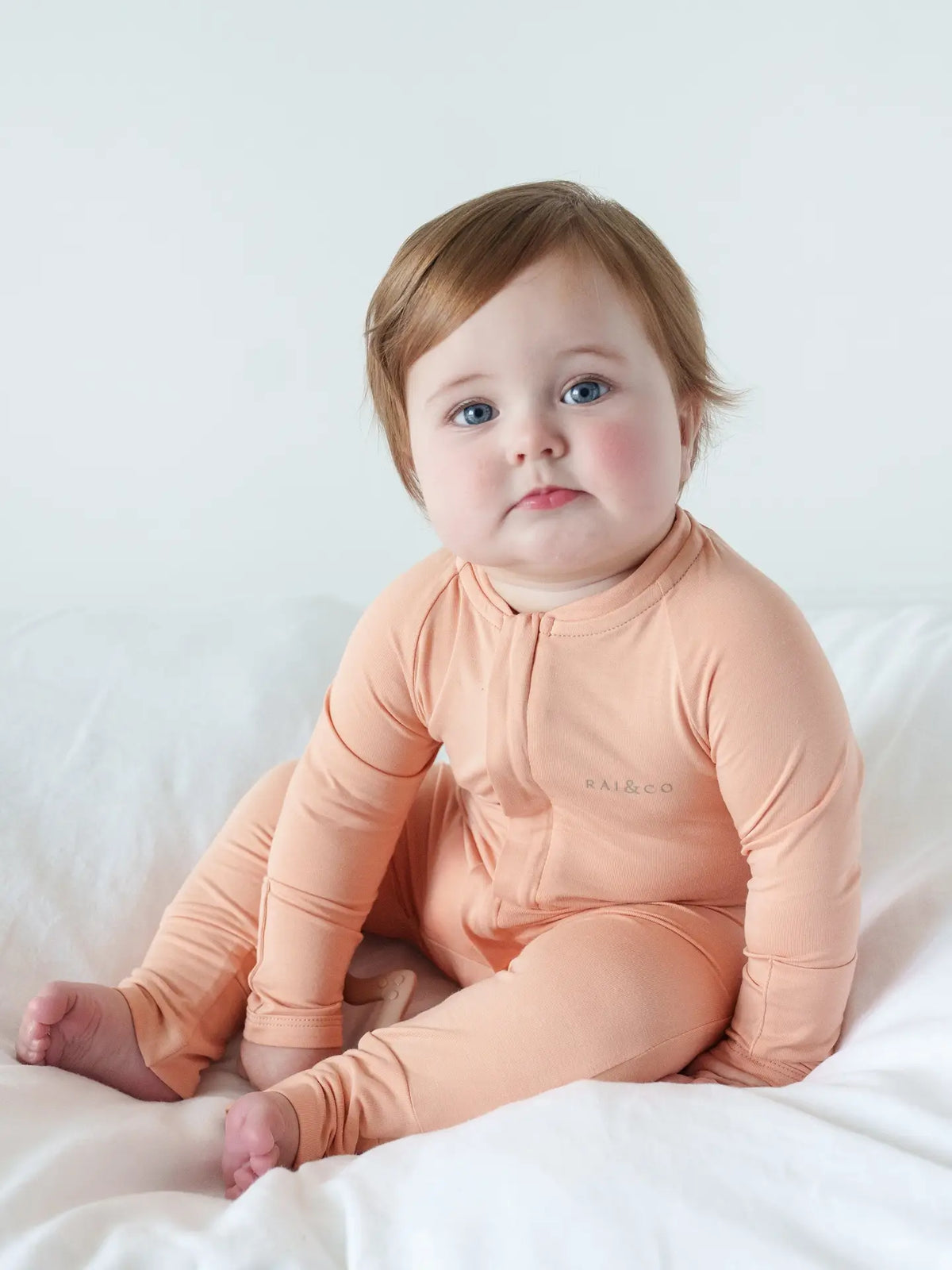 Lightweight Bamboo Onesie - Apricot
