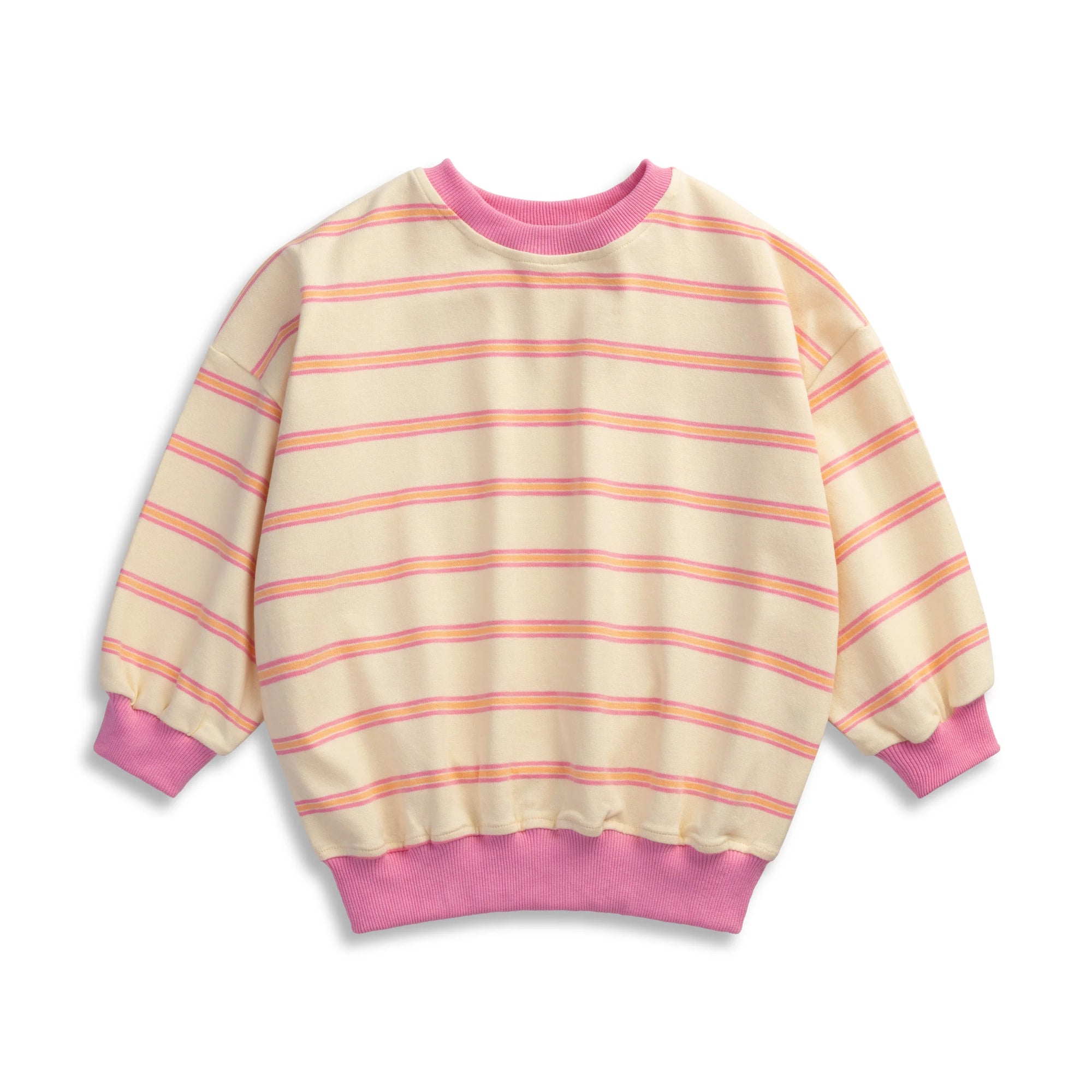 Stripe Cotton Pullover - Pink