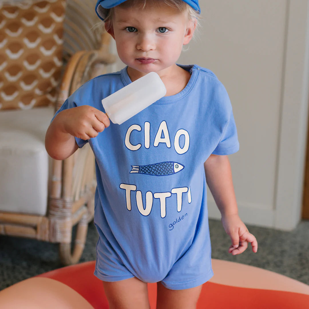 Ciao Tutti Pesci Playsuit Pool Blue