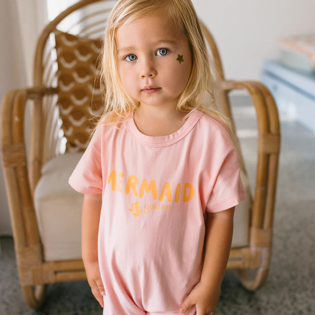 Mermaid Playsuit Pink Cream