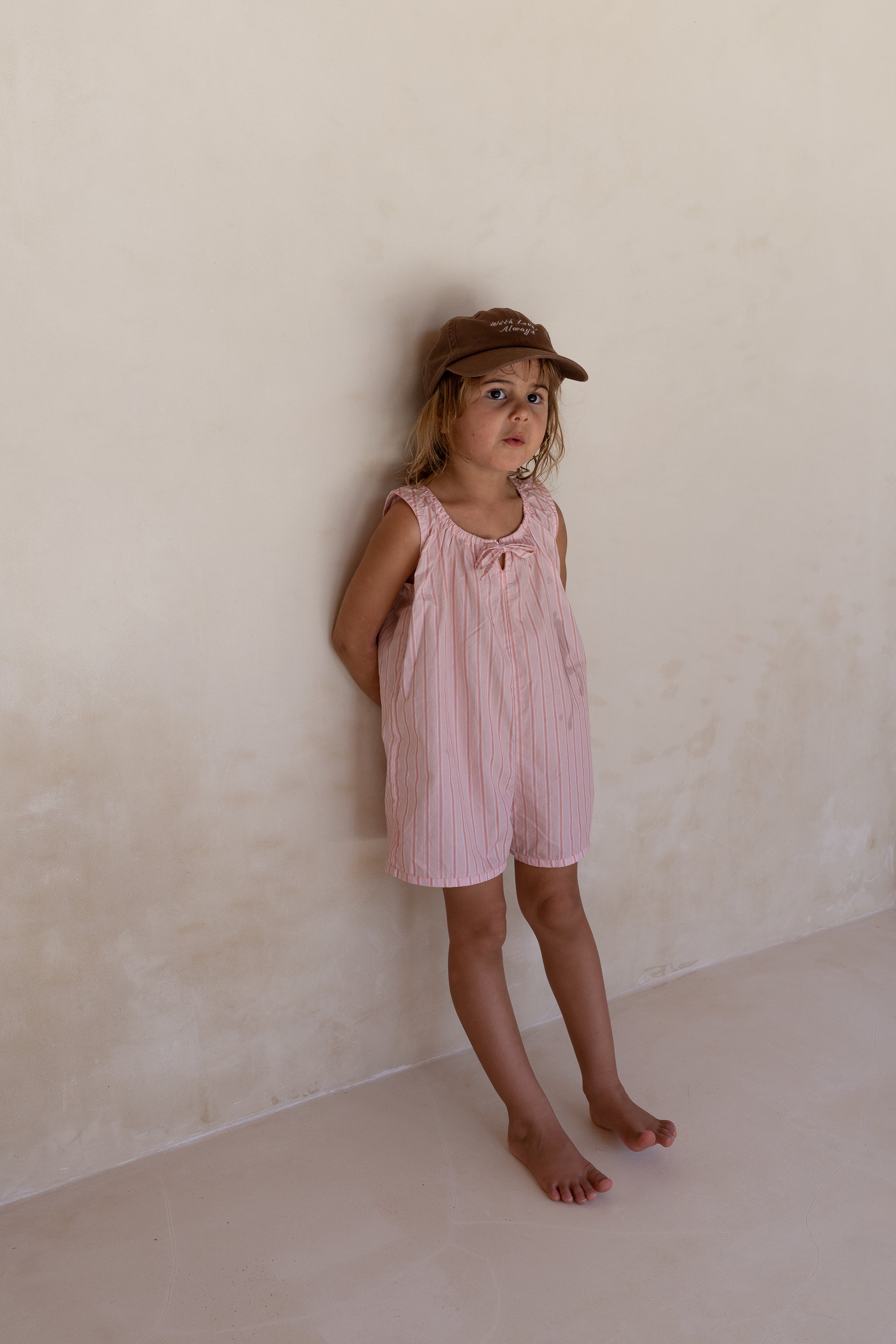Sadie Overalls | Pink Stripe
